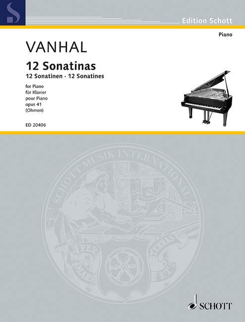 12 leichte und progressive Sonatinen op. 41  für Klavier  