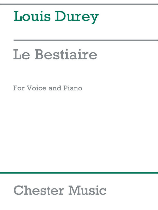 Le Bestiaire for voice and piano    