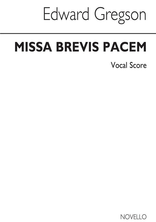 Missa brevis pacem for baritone,  boy's chorus and wind ensemble  vocal score,  archive copy