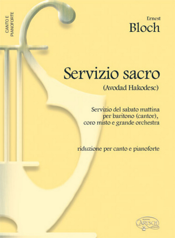 Servicio sacro for bariton, mixed chorus  and orchestra  vocal score (heb/it)