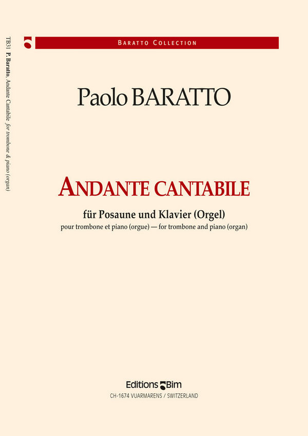 Andante cantabile für Posaune und Klavier  (Orgel)  