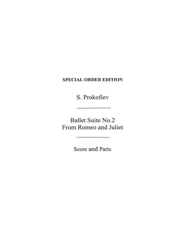 2 Dances from Romeo and Julia Suite no.2  for orchestra  score and parts,  archive copy
