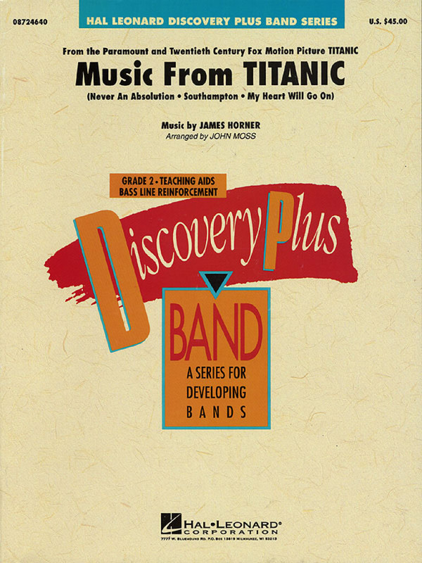 Music from Titanic (Medley):  for concert band  score