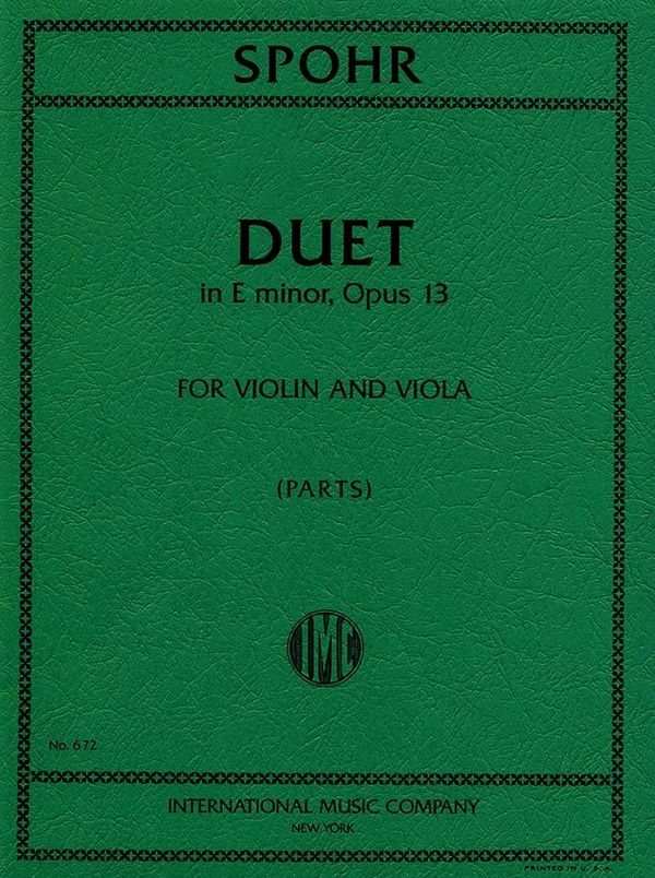 Duet in e Minor op.13  for violin and viola  parts