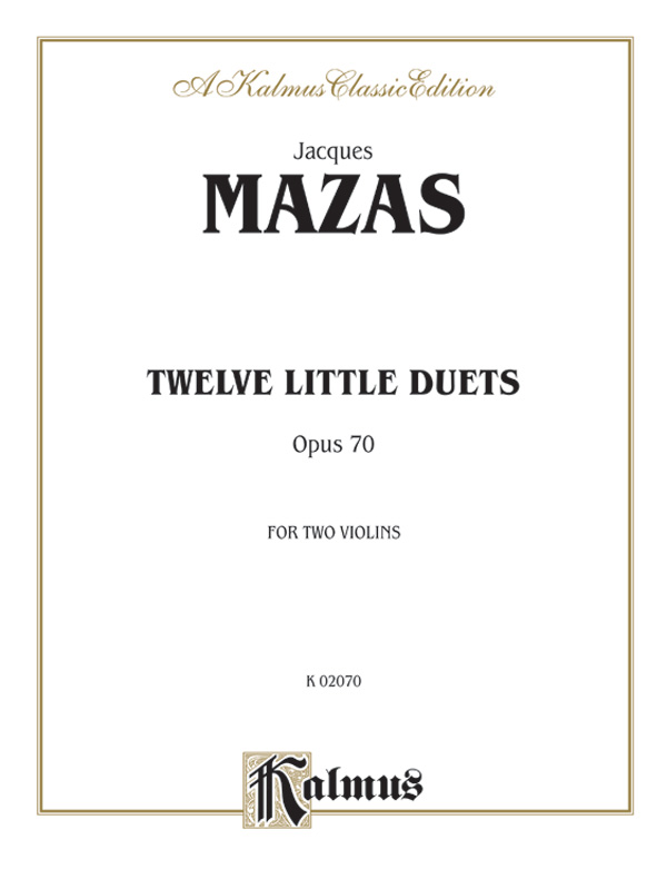 12 little Duets op.70  for 2 violins  score