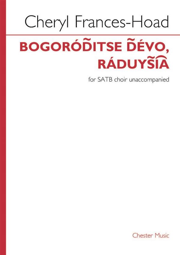 Bogoróditse Dévo, ráduysia  for mixed chorus a cappella  vocal score