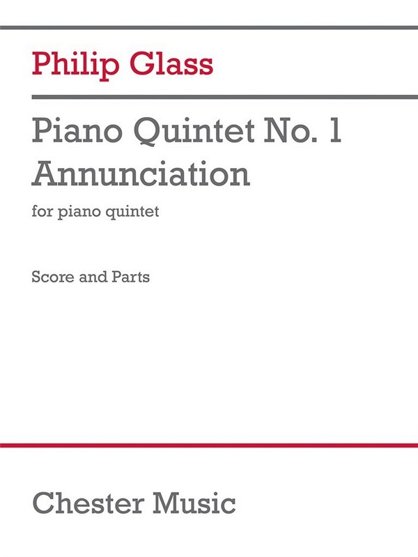 Piano Quintet No.1 'Annunciation'  for piano and string quartet  score and parts