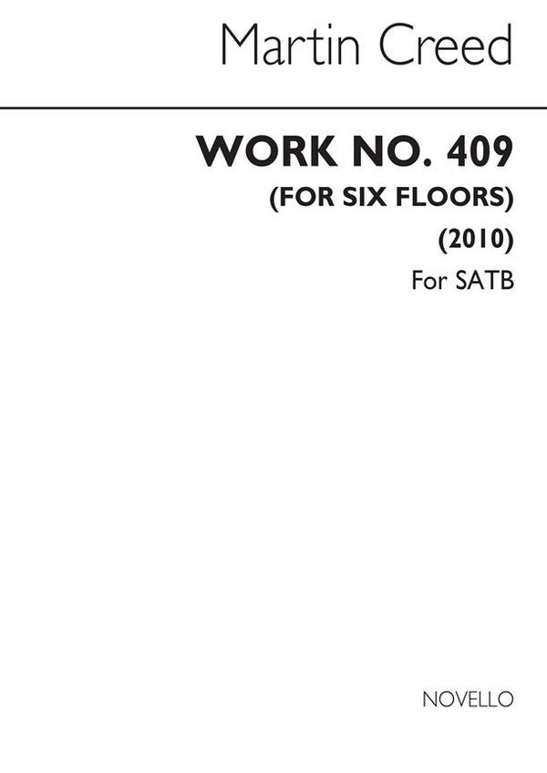 Work No.409 (2010)&nbsp;&nbsp;for mixed choir a cappella&nbsp;&nbsp;choral score