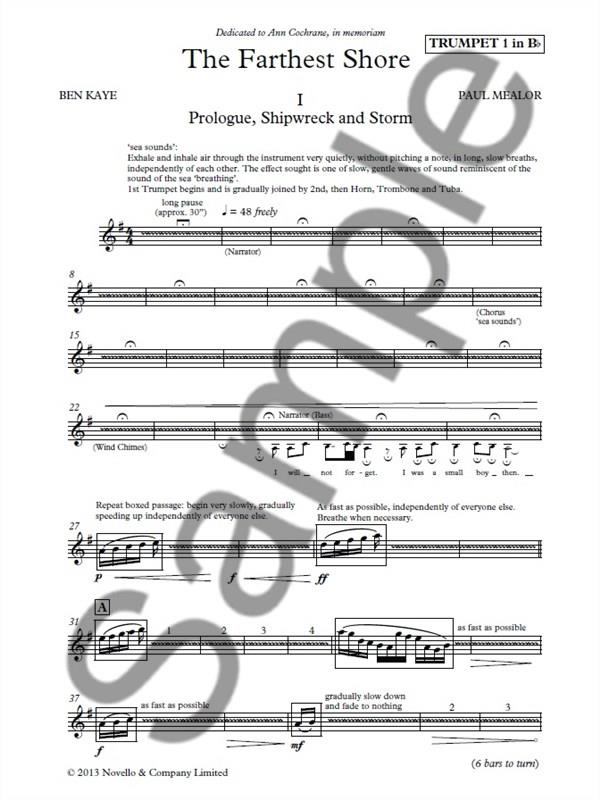 NOV293931-01  Paul Mealor: Farthest Shore&nbsp;&nbsp;Bläser-Quintett und Orgel&nbsp;&nbsp;Stimmen-Set