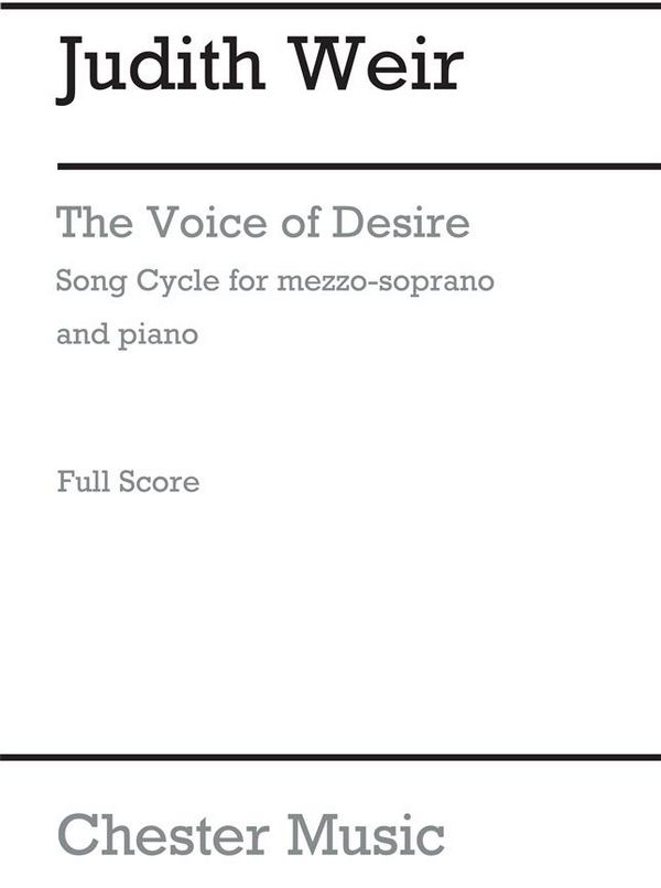 The Voice of Desire (2003)  for mezzo-soprano and piano  full score