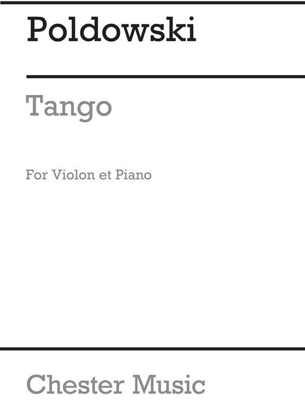 Tango  &nbsp;&nbsp;pour violon et piano&nbsp;&nbsp; 