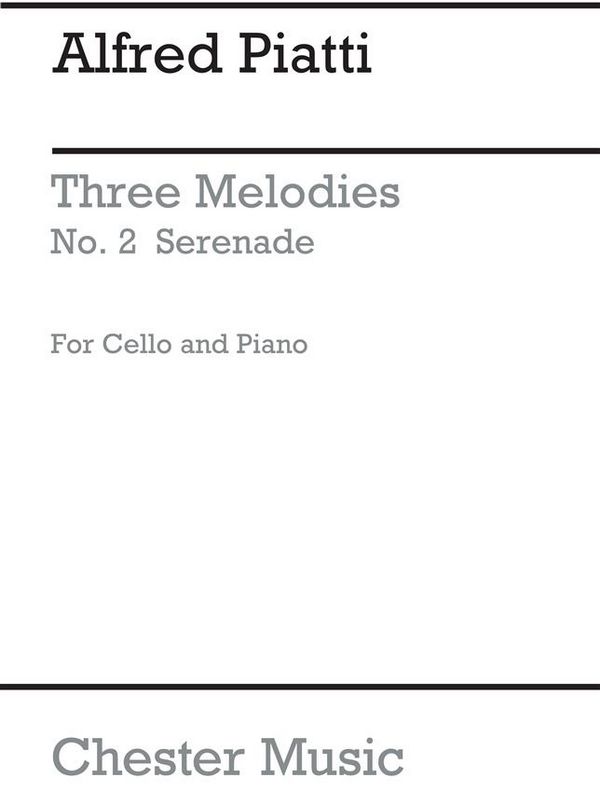Serenade from 'Three Melodies'&nbsp;&nbsp;for cello and piano&nbsp;&nbsp;
