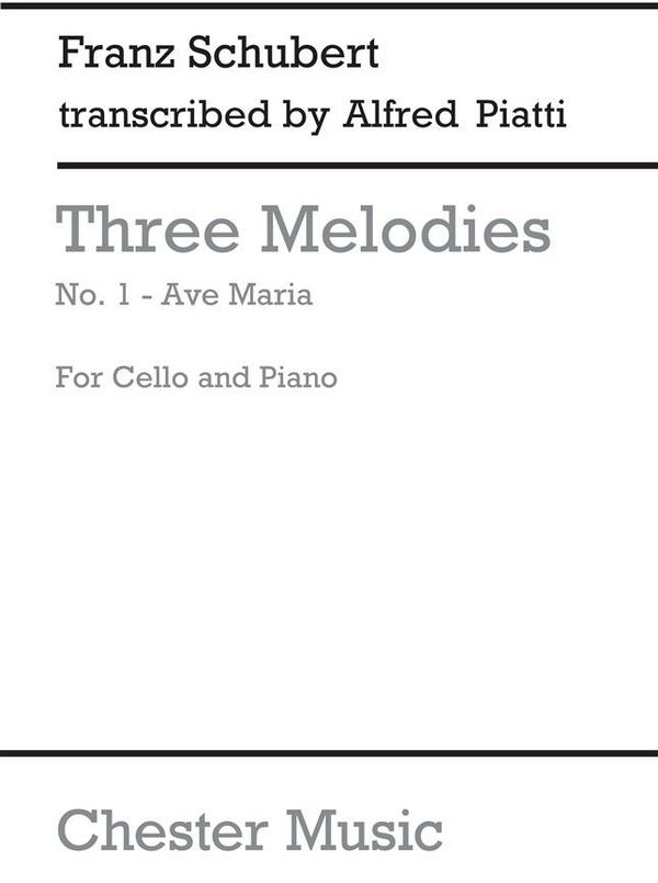 Ave Maria from 'Three Melodies'  for cello and piano  