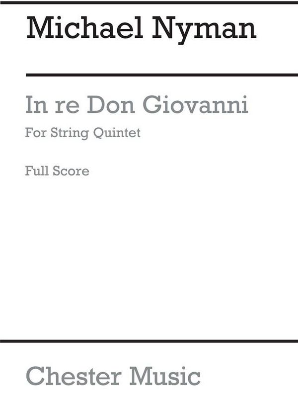 In Re Don Giovanni  for string quintet  score