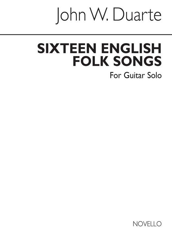 Sixteen English Folk Songs for Guitar&nbsp;&nbsp;Gitarre&nbsp;&nbsp;Buch