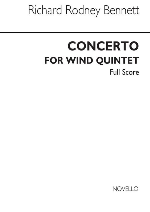 Concerto  for wind quintet  score