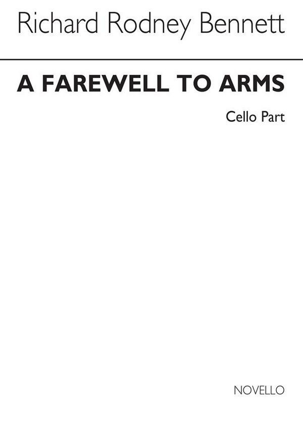 A Farewell to Arms  for mixed choir and organ  cello part