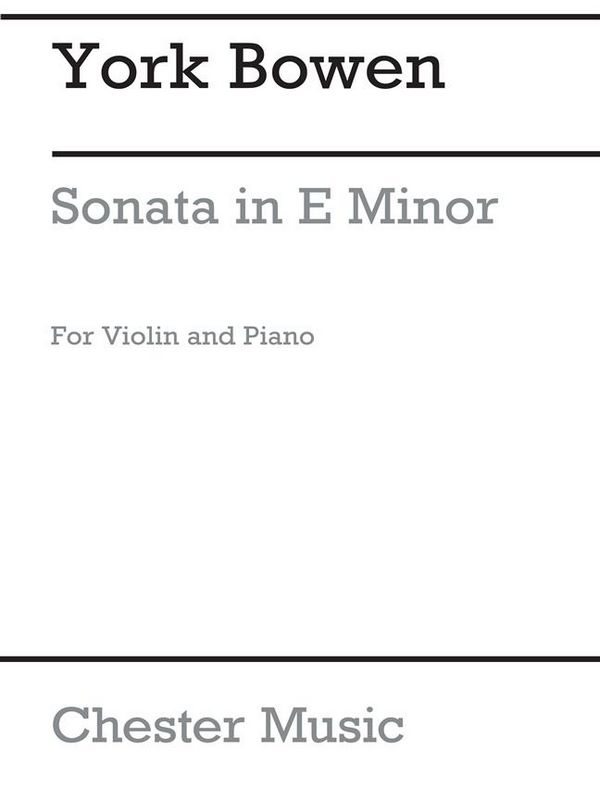 Sonata in E Minor op.112  for violin and piano  