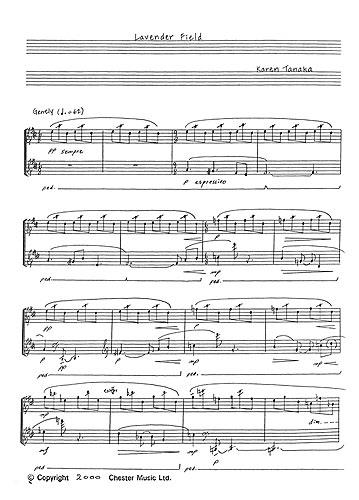 Karen Tanaka, Lavender Field&nbsp;&nbsp;Klavier&nbsp;&nbsp;Buch