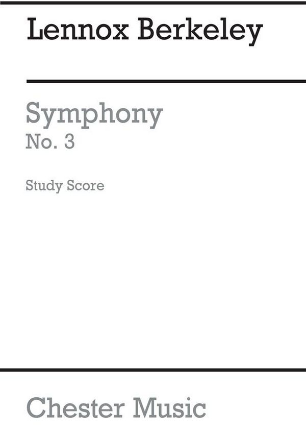 Symphony no.3  for orchestra  study score