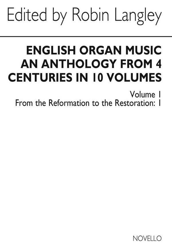 Anthology Of English Organ Music Book 01&nbsp;&nbsp;Orgel&nbsp;&nbsp;Buch