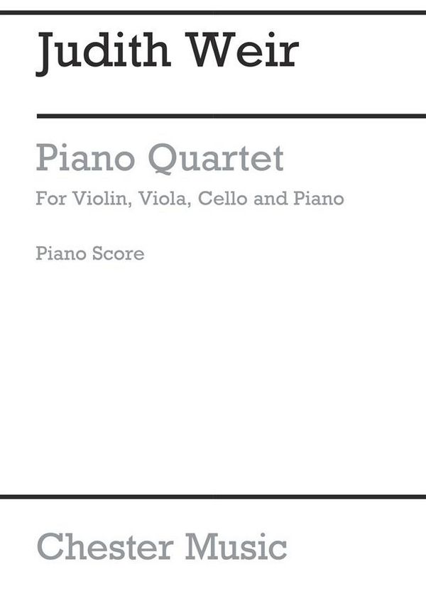 Piano Quartet   for violin, viola, vello, piano  piano score