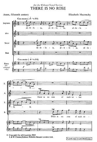 Elizabeth Maconchy, There Is No Rose&nbsp;&nbsp;SATTBB&nbsp;&nbsp;Klavierauszug