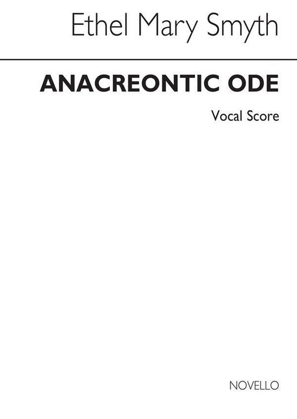 Anacreontic Ode  for soprano voice and piano (en/fr)  