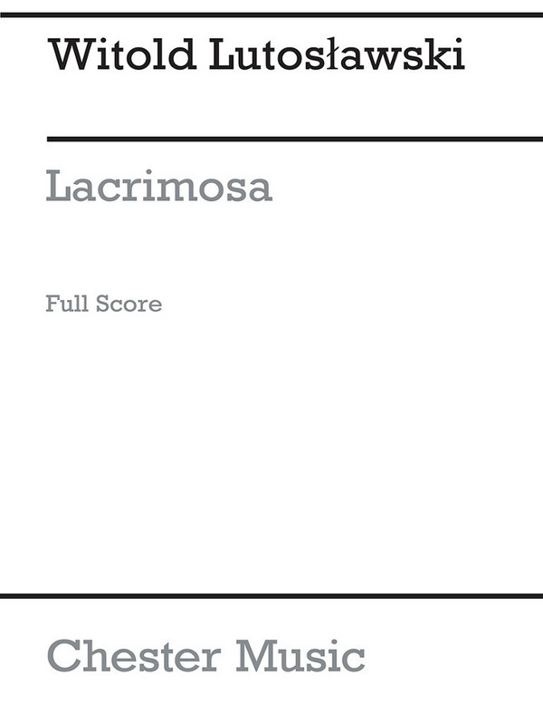 Lacrimosa  for soprano mixed chorus nd orchestra  Score