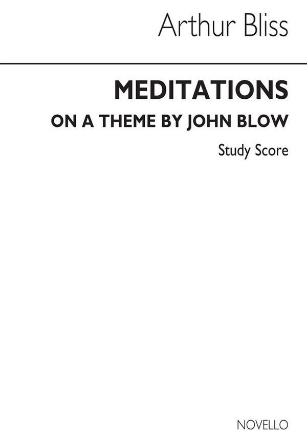 Meditations on a Theme by John Blow  for orchestra  study score