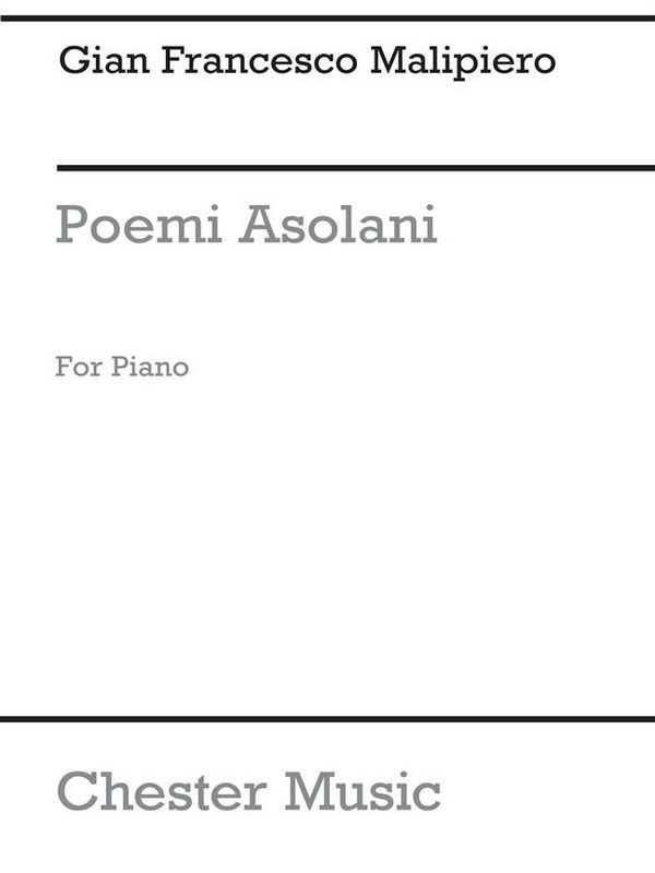 Poemi Asolani    for piano  