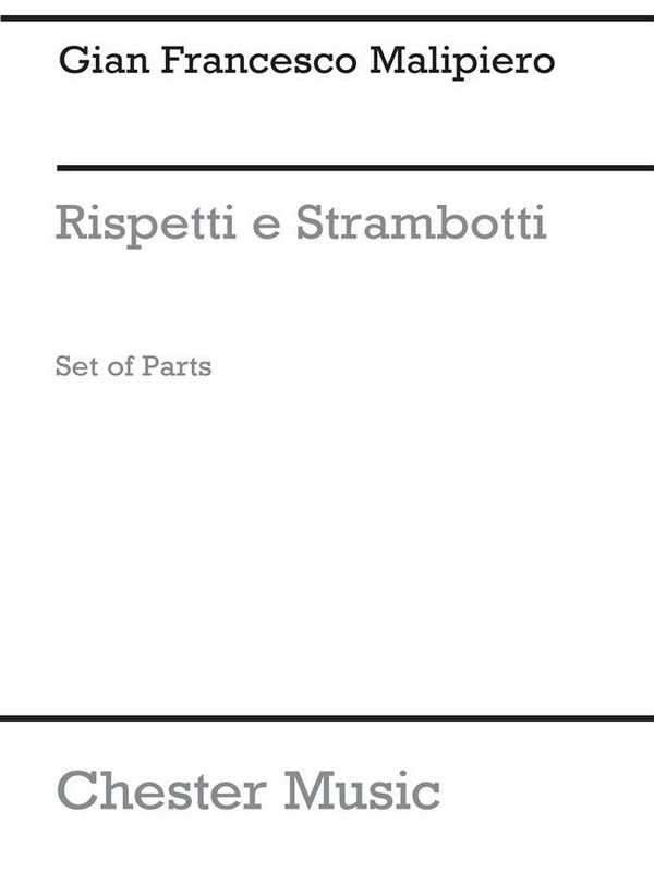 Rispetti e Strambotti  for string orchestra (string quartet)  parts (1-1-1-1)