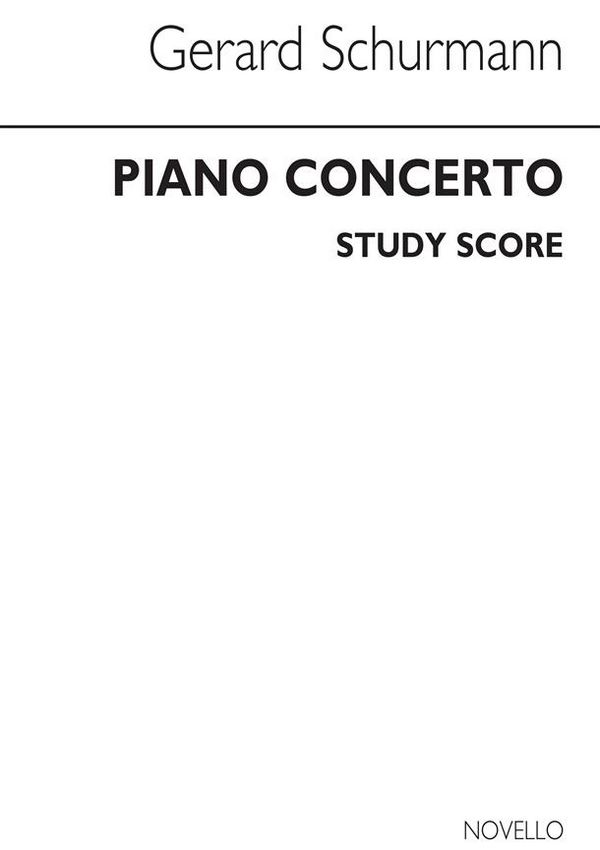 NOV890068  G. Schurmann, Piano Concerto&nbsp;&nbsp;for piano and orchestra&nbsp;&nbsp;study score