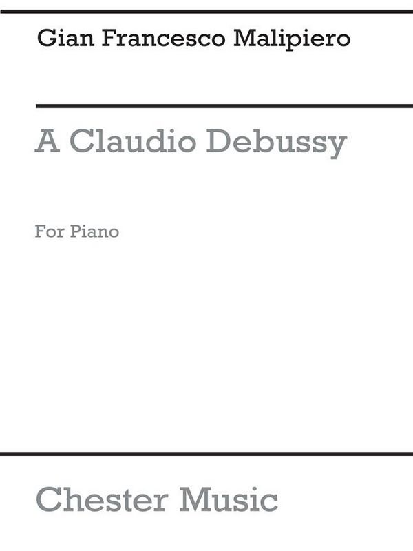 A Claudio Debussy  for piano  