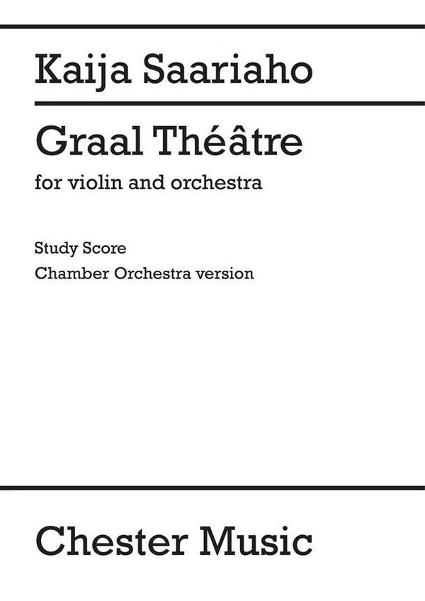 Graal Theatre   for violin and orchestra  study score (full orchestra version)