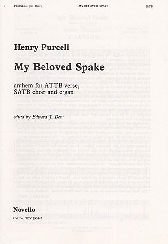 Henry Purcell, My Beloved Spake&nbsp;&nbsp;Men's Voices SATB Organ Accompaniment&nbsp;&nbsp;Chorpartitur