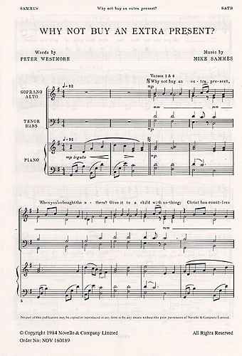Mike Sammes, Why Not Buy An Extra Present&nbsp;&nbsp;SATB and Piano&nbsp;&nbsp;Chorpartitur