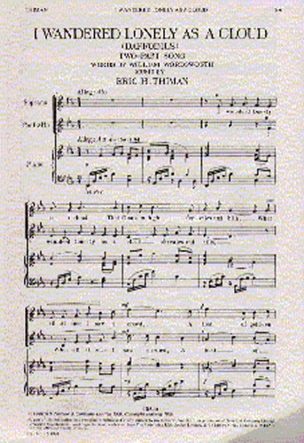 Eric Thiman, I Wandered Lonely As A Cloud (Daffodils)&nbsp;&nbsp;SA and Piano&nbsp;&nbsp;Chorpartitur
