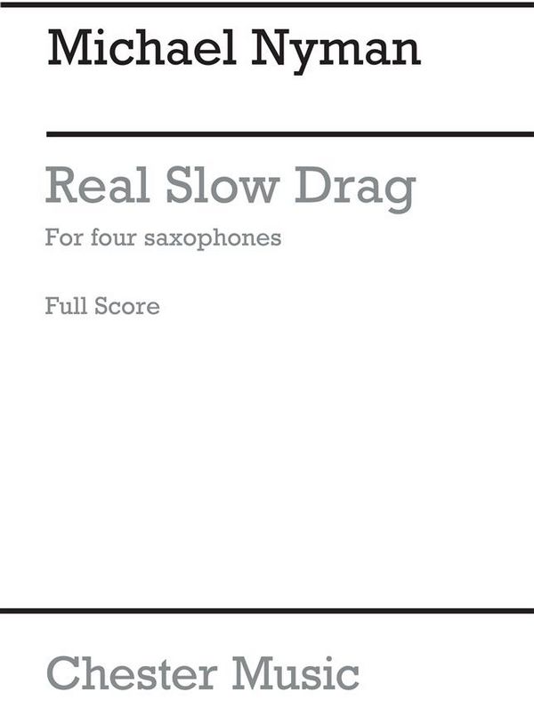 Real Slow Drag  for 4 saxophones (SSST)  score