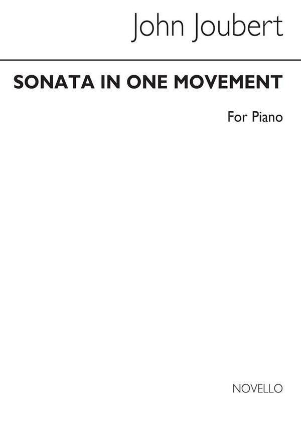 John Joubert, Sonata In One Movement For Piano&nbsp;&nbsp;Klavier&nbsp;&nbsp;Buch