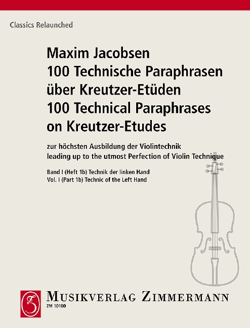 Technische Paraphrasen über Kreutzer-Etüden Band I 1b  für Violine  