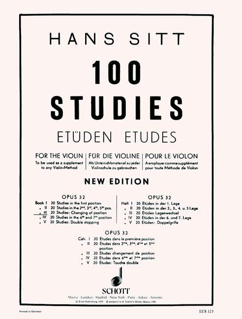100 Studies op.32 vol.3 20 Studies  for the violine (changing of position)  