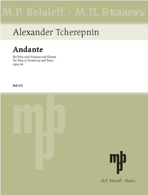 Andante op.64  pour tuba (trombone) et piano  