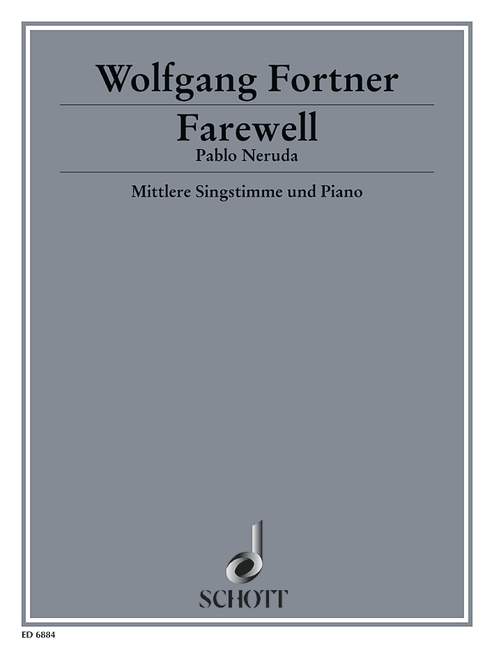 Farewell  für mittlere Singstimme mit 2 Flöten, Violoncello und Piano  Err:520