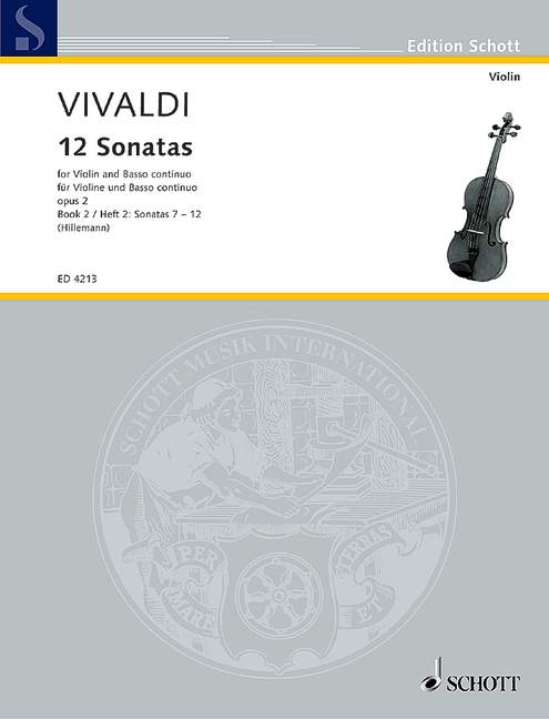 12 Sonaten op. 2 Heft 2  für Violine und Basso continuo, Violoncello ad libitum  