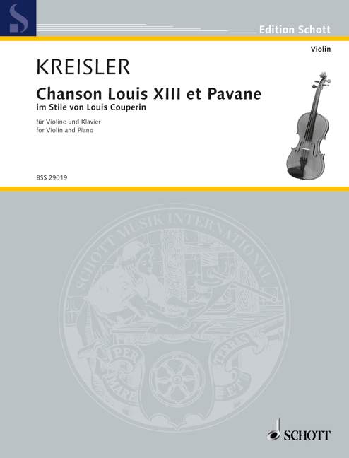 Chanson Louis XIII. et Pavane Nr. 1  für Violine und Klavier  