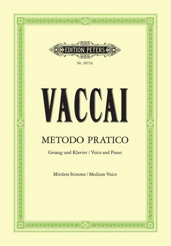 Metodo pratico di canto italiano  für mittlere Stimme  Gesangsstudien