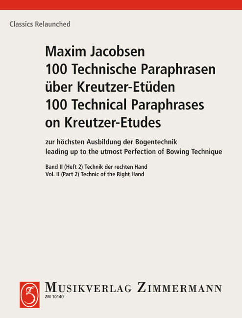 Technische Paraphrasen über Kreutzer-Etüden Band 2 Teil 2  für Violine  