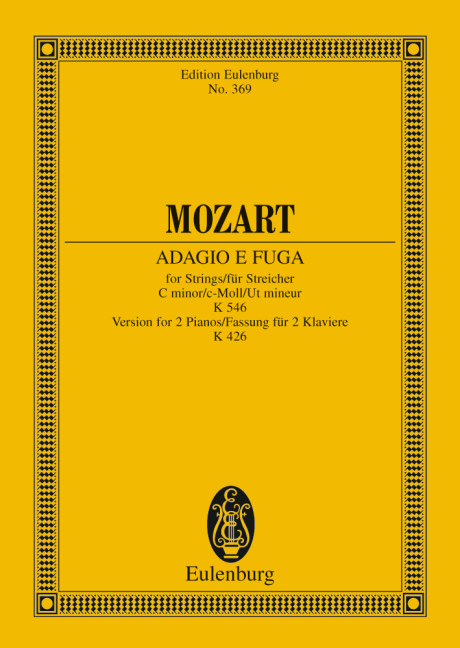 Adagio und Fuge c-Moll KV546 , 426  für Streichquartett  Studienpartitur