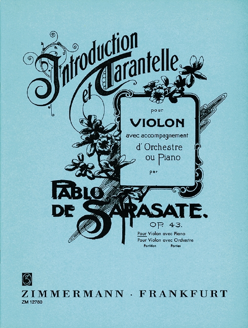 Introduction et tarantelle op.43  pour violon et orchestre  pour violon et piano
